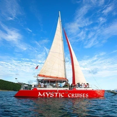 Mystic Island Safari in Antigua with Catamaran, Snorkeling and Open Bar