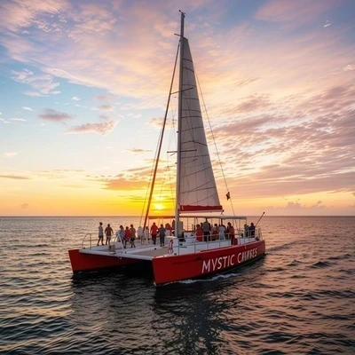 Golden Twilight Sunset Cruise in Antigua with Drinks and Transportation 