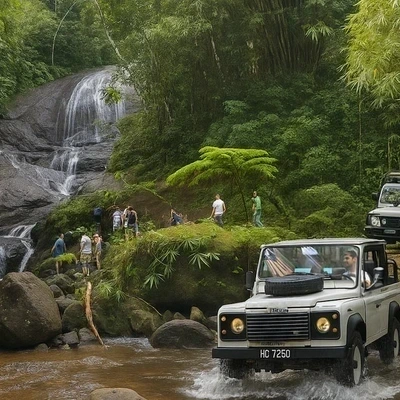 Jeep Safari and Tropical Waterfall with Transportation 
