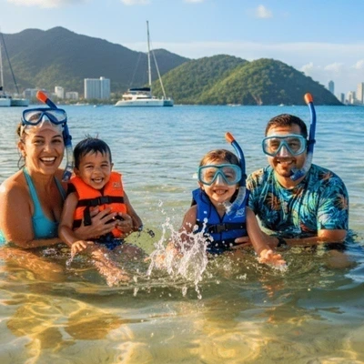 Deer Island: Adventure, Beach and Snorkel with Transportation