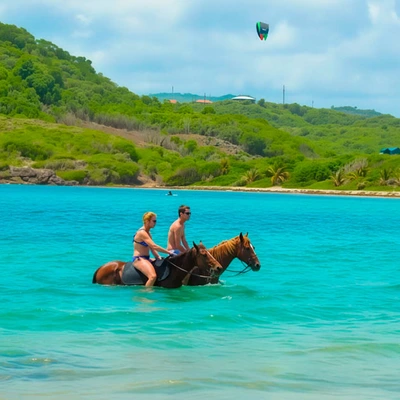 Horseback Beach Ride with Ocean Swim - 2 Hours