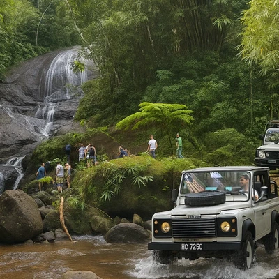 Jeep Safari and Tropical Waterfall with Transportation 