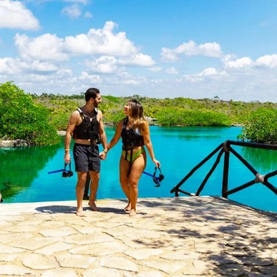 Tour Cenotes & Paradise Lagoon with Transportation