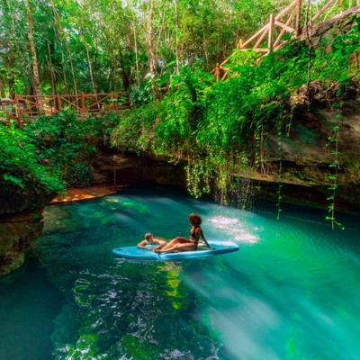 Cenote Adventuring in the Mayan Jungle with Tequila Tasting + Transportation